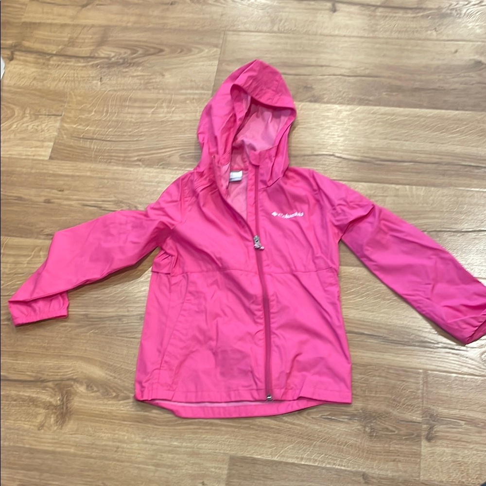 Columbia - Kids Pink Hooded  Wind Jacket (Youth Small)